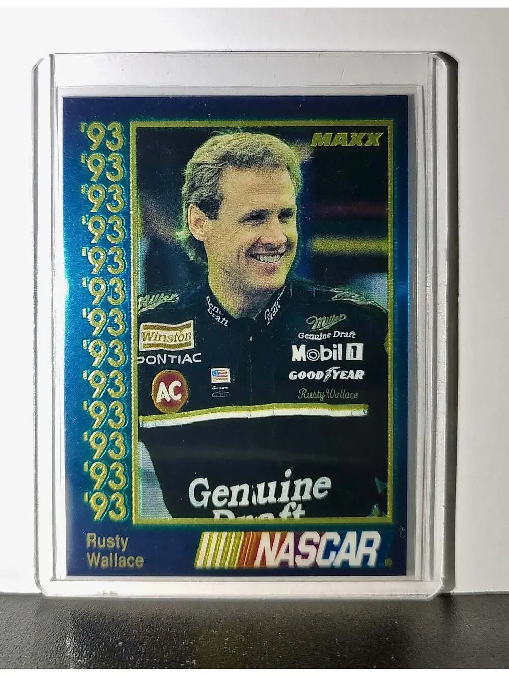 Rusty Wallace 1993 Maxx Premier Plus Racing #2 NASCAR Card Penske Racing South